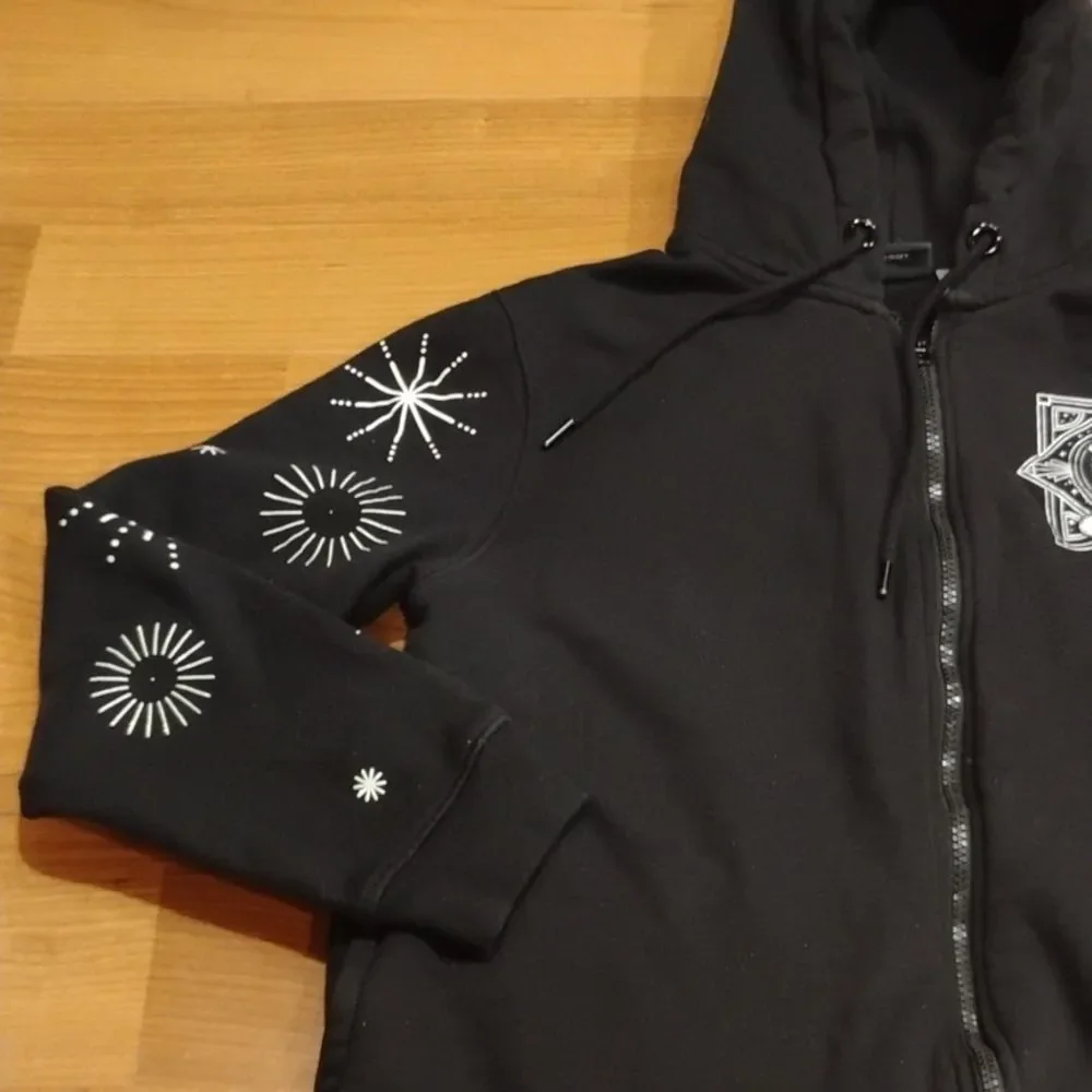Kids 100 Year Disney Anniversary Black Hoodie with Character Design
